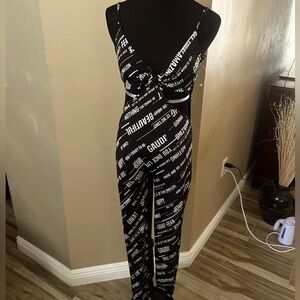 😱 Sheer Black Cutout Jumpsuit Catsuit size M